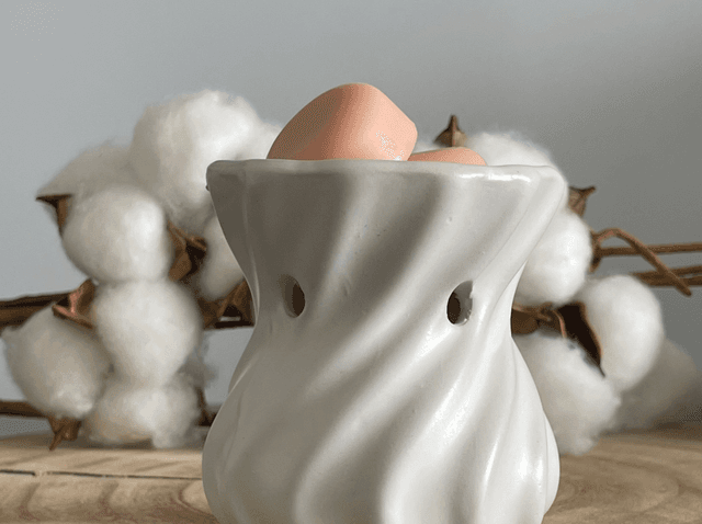 Brûleur blanc spirale