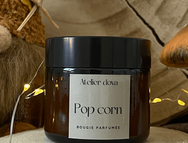 Bougie parfumée pop corn
